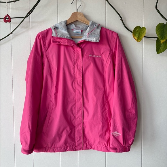 Columbia Pink Water-Resistant Lightweight Rainjacket XS - Picture 1 of 6